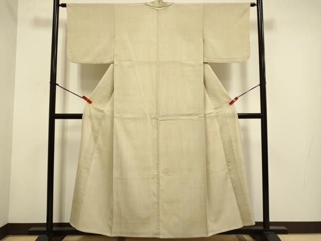 平和屋着物▽本塩沢 単衣 蚊絣 正絹 逸品 DABH4576du