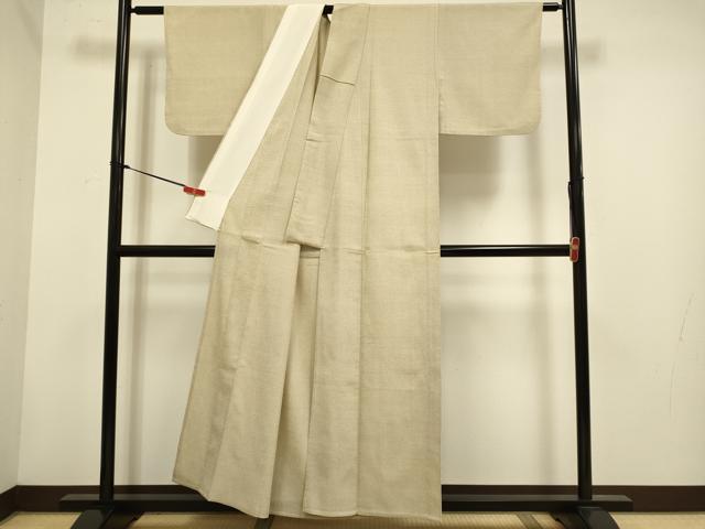 平和屋着物▽本塩沢 単衣 蚊絣 正絹 逸品 DABH4576du