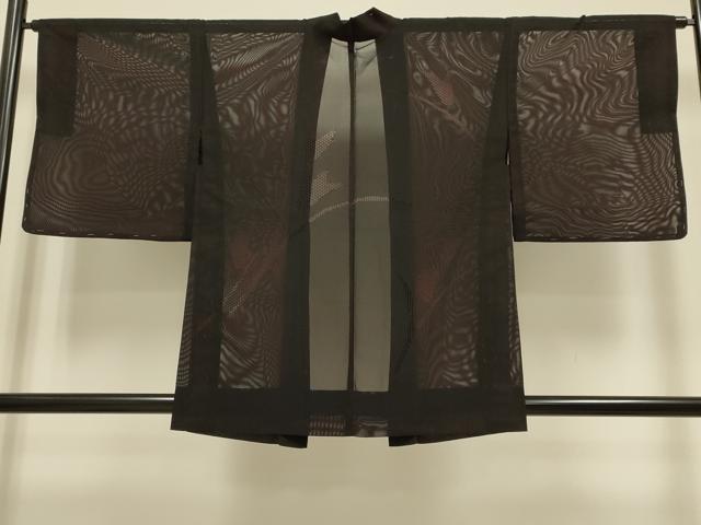 平和屋着物▽羽織 スリーシーズン 春夏秋 塵除け ドロンワーク 草花文 正絹 逸品 DABH4580du