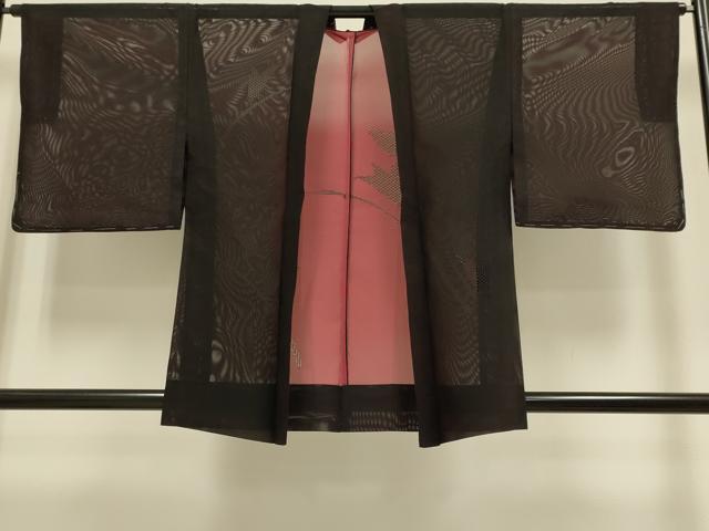 平和屋着物▽羽織 スリーシーズン 春夏秋 塵除け ドロンワーク 草花文 正絹 逸品 DABH4580du