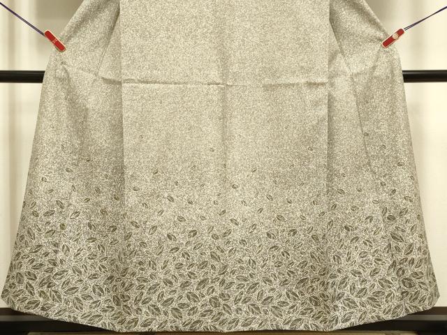 平和屋着物▽訪問着 単衣 たたき染め 舞葉文 正絹 逸品 DABH4593du