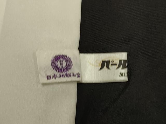 平和屋着物▽訪問着 単衣 紬地 作家物 刺子 瓢箪 黒地 正絹 逸品 未使用 DABH4598du