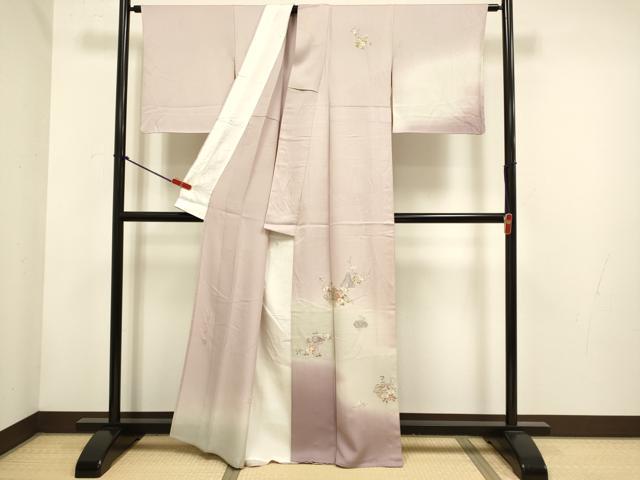 平和屋着物▽中国三大刺繍 スワトウ刺繍 汕頭刺繍 相良刺繍 総刺繍 訪問着 単衣 中国秘蔵彩陶の美 暈し染め 正絹 逸品 DABH4613du