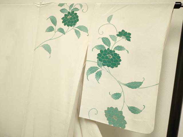 平和屋着物▽訪問着 単衣 花唐草文 金彩 正絹 逸品 DABH4624du