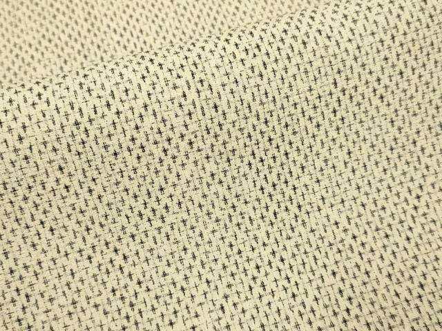 平和屋着物▽上質なお召 単衣 十字絣 正絹 逸品 DABH4626du