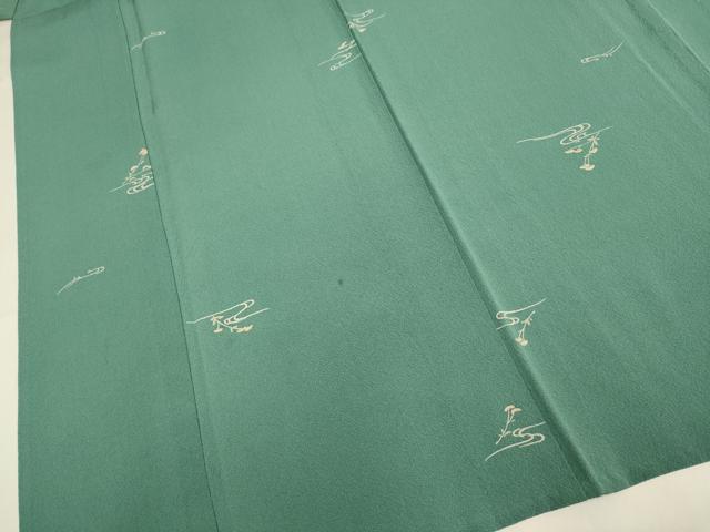 平和屋着物▽上質な小紋 単衣 流水花文 正絹 逸品 DABH4644du