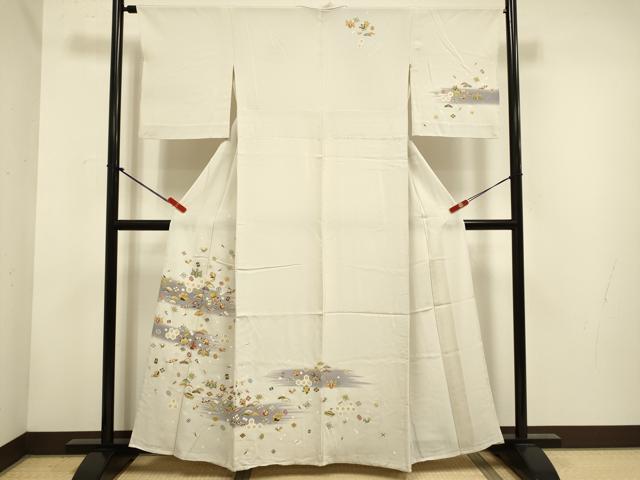 平和屋着物▽訪問着 単衣 宝尽くし花文 金彩 正絹 逸品 DABH4660du