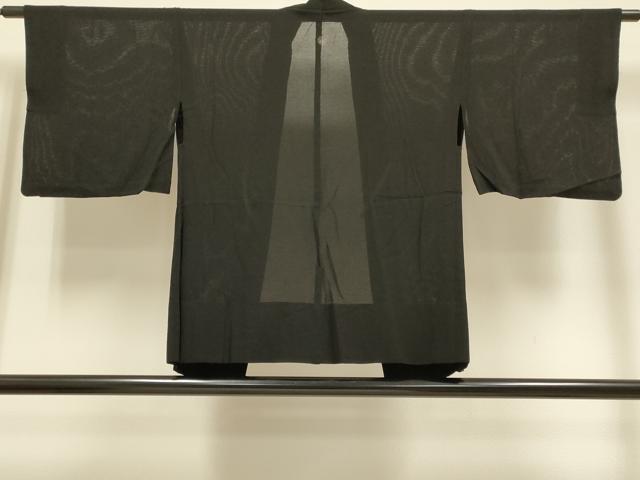 平和屋着物▽羽織 スリーシーズン 春夏秋 塵除け 黒地 正絹 逸品 DABH4662du