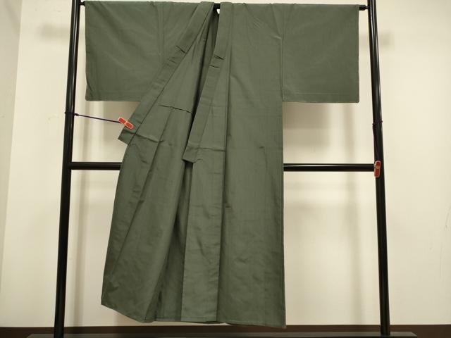 平和屋着物▽男性 単衣 藍媚茶色 アンサンブル 正絹 逸品 DABH4664du