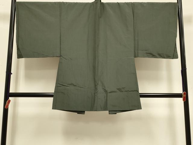 平和屋着物▽男性 単衣 藍媚茶色 アンサンブル 正絹 逸品 DABH4664du