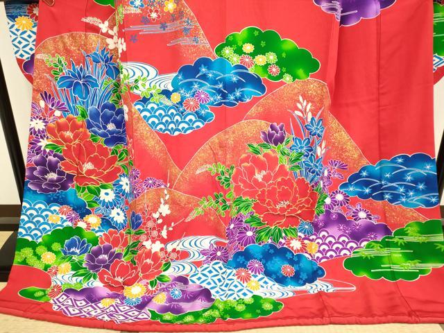 平和屋本店●お引きずり・お引き摺り・引き振袖 和装 結婚式 舞妓 芸妓 芸者 衣装 駒刺繍 流水吉祥花文 金彩 DABH4665du