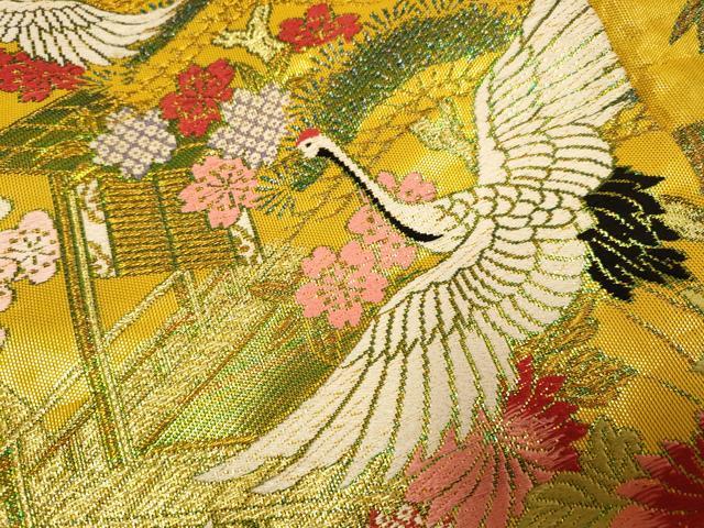 平和屋本店●色打掛 お引きずり 和装 婚礼 結婚式 花嫁 神社挙式 御所車飛鶴花文 逸品 DABH4673du