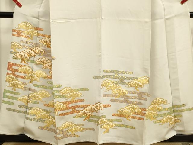 平和屋着物▽豪華色留袖 単衣 駒刺繍 霞松文 金銀彩 正絹 逸品 DABH4715du