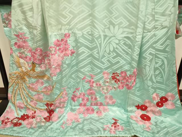 平和屋本店●お引きずり・お引き摺り・引き振袖 和装 結婚式 舞妓 芸妓 芸者 衣装 駒刺繍 総刺繍 花鳥文 銀糸 逸品 DABH4772du