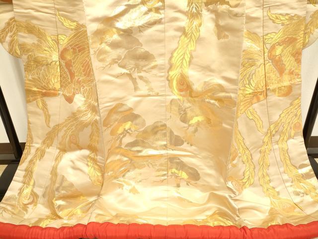 平和屋本店●色打掛 お引きずり 和装 婚礼 結婚式 花嫁 神社挙式 鳳凰松文 金糸 逸品 DABH4778du