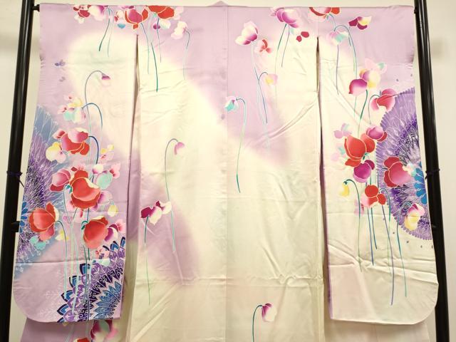 平和屋本店●お引きずり・お引き摺り・引き振袖 和装 結婚式 舞妓 芸妓 芸者 衣装 花衣 如月 スイトピー 暈し染め 金銀彩 逸品 DABH4786du