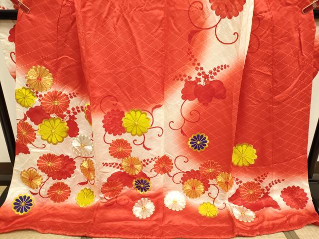 平和屋本店●お引きずり・お引き摺り・引き振袖 和装 結婚式 舞妓 芸妓 芸者 衣装 駒刺繍 総刺繍 菊桐文 暈し染め 逸品 DABH4788du