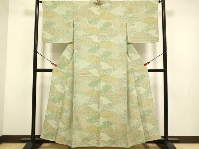平和屋着物▽上質な小紋 単衣 吉祥文 正絹 逸品 DABH4806du