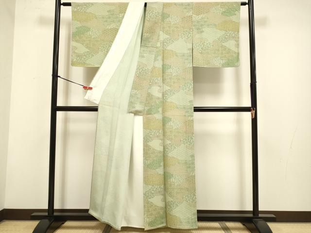 平和屋着物▽上質な小紋 単衣 吉祥文 正絹 逸品 DABH4806du