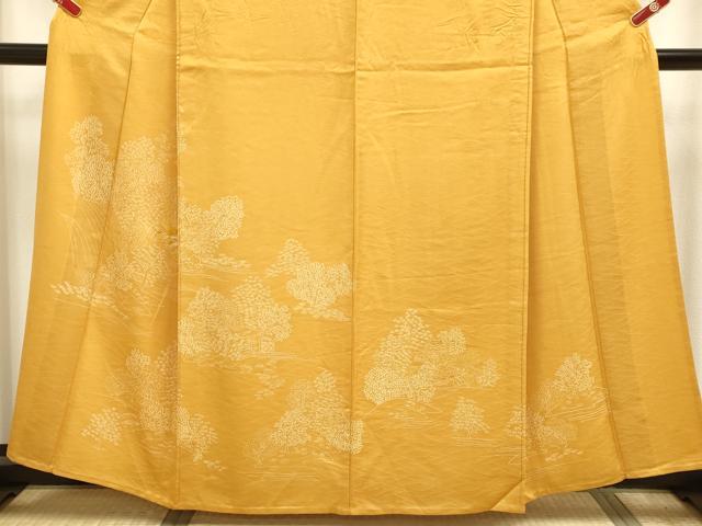 平和屋着物▽訪問着 単衣 刺繍 風景文 正絹 逸品 DABH4807du