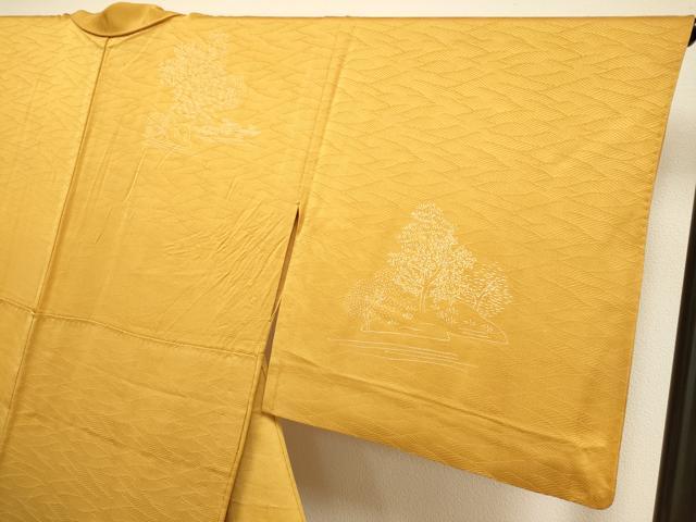 平和屋着物▽訪問着 単衣 刺繍 風景文 正絹 逸品 DABH4807du