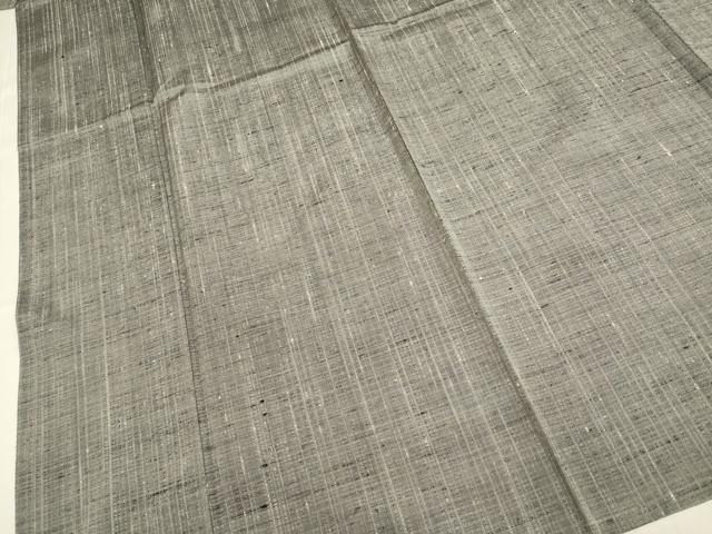 平和屋着物▽上質な紬 単衣 濃い江戸鼠色 正絹 逸品 DABH4817du