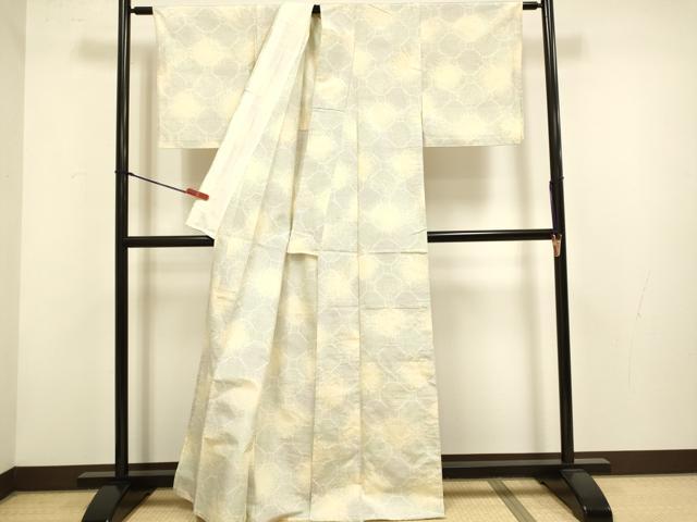 平和屋着物▽上質な紬 単衣 蜀江文 正絹 逸品 DABH4833du