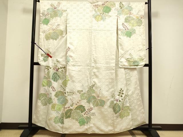 平和屋着物▼小振袖 二尺袖 刺繍 絞り 桐 金銀糸 正絹 逸品 DABH4875du
