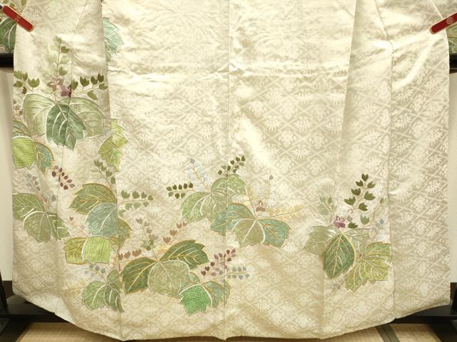 平和屋着物▼小振袖 二尺袖 刺繍 絞り 桐 金銀糸 正絹 逸品 DABH4875du