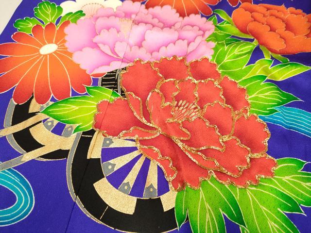 平和屋本店●お引きずり・お引き摺り・引き振袖 和装 結婚式 舞妓 芸妓 芸者 衣装 駒刺繍 流水花車文 金彩 逸品 DABH4901du
