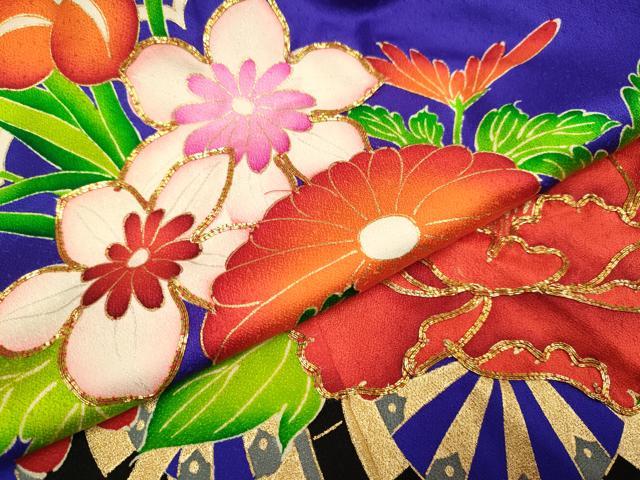 平和屋本店●お引きずり・お引き摺り・引き振袖 和装 結婚式 舞妓 芸妓 芸者 衣装 駒刺繍 流水花車文 金彩 逸品 DABH4901du