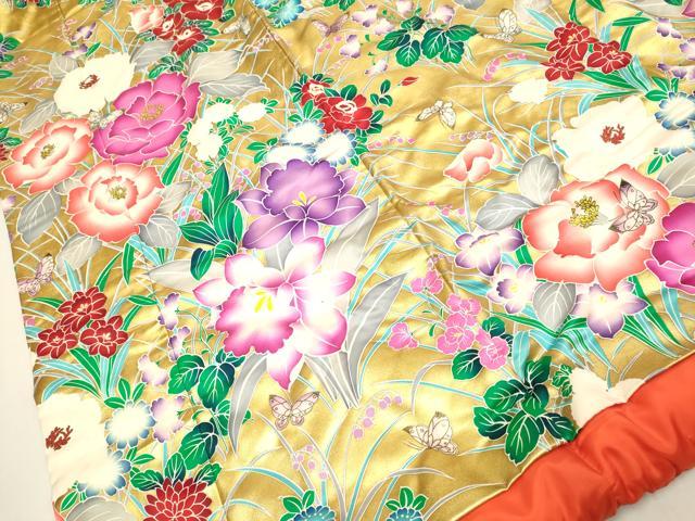 平和屋本店●色打掛 お引きずり 和装 婚礼 結婚式 花嫁 神社挙式 花蝶文 金彩 逸品 DABH4909du