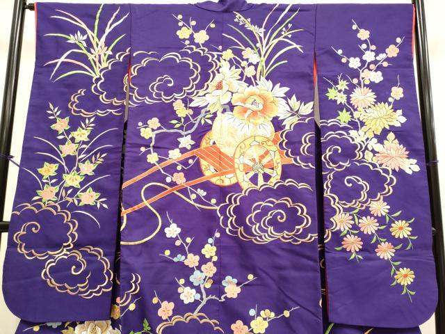 平和屋本店●色打掛 お引きずり 和装 婚礼 結婚式 花嫁 神社挙式 総刺繍 花車文 金銀糸 逸品 DABH4914du