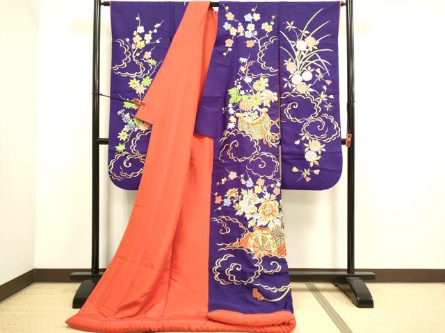 平和屋本店●色打掛 お引きずり 和装 婚礼 結婚式 花嫁 神社挙式 総刺繍 花車文 金銀糸 逸品 DABH4914du