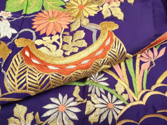 平和屋本店●色打掛 お引きずり 和装 婚礼 結婚式 花嫁 神社挙式 総刺繍 花車文 金銀糸 逸品 DABH4914du