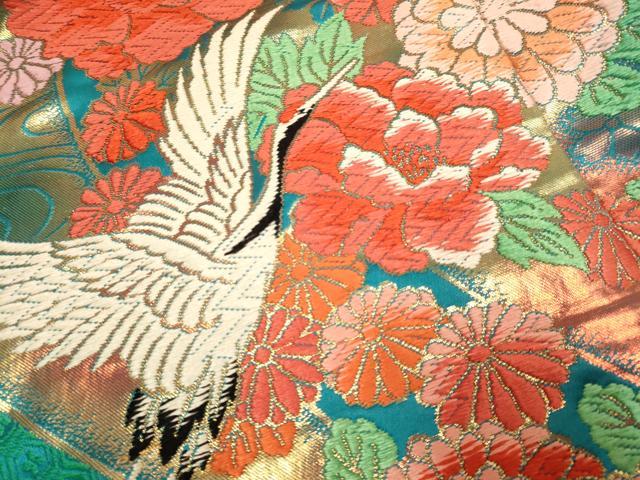 平和屋本店●色打掛 お引きずり 和装 婚礼 結婚式 花嫁 神社挙式 唐織 飛鶴花文 金糸 逸品 DABH4916du