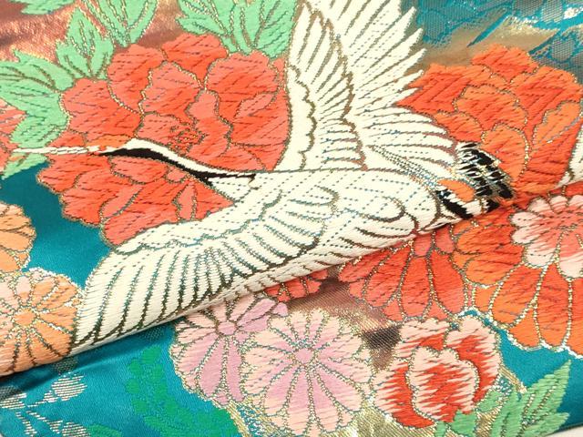 平和屋本店●色打掛 お引きずり 和装 婚礼 結婚式 花嫁 神社挙式 唐織 飛鶴花文 金糸 逸品 DABH4916du
