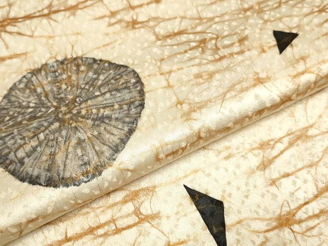 平和屋着物▽訪問着 単衣 作家物 幾何学文様 正絹 逸品 DABH4933du