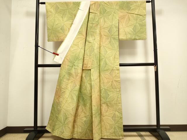 平和屋着物▽上質な紬 単衣 舞花文 正絹 逸品 DABH4938du