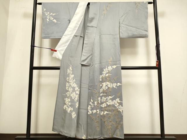 平和屋着物▽訪問着 単衣 萩文 金彩 正絹 逸品 DABH4957du
