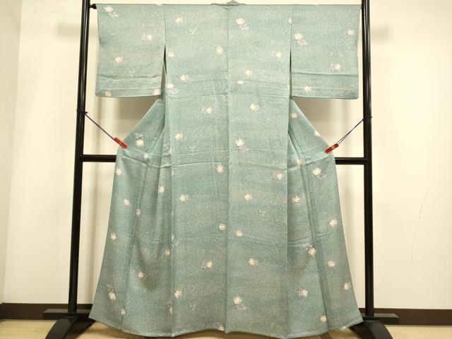 平和屋着物▽上質な小紋 単衣 辻が花 暈し染め 金彩 正絹 逸品 DABH4979du