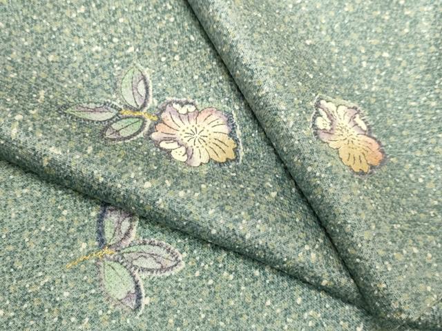 平和屋着物▽上質な小紋 単衣 辻が花 暈し染め 金彩 正絹 逸品 DABH4979du