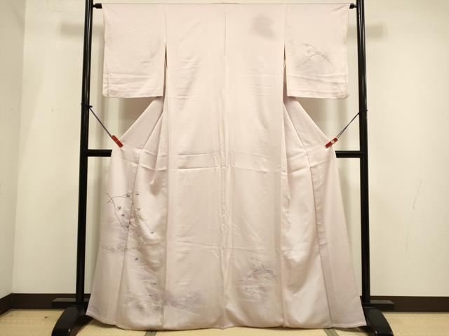 平和屋着物▽訪問着 単衣 流水鴛鴦文 暈し染め 金彩 正絹 逸品 DABH4998du
