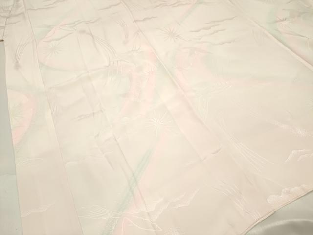 平和屋着物■フランソワーズ・モレシャン 振袖用長襦袢 袷 遠山飛鳥地紋 暈し染め 半衿刺繍 衿芯入り 正絹 逸品 DABH5001ea