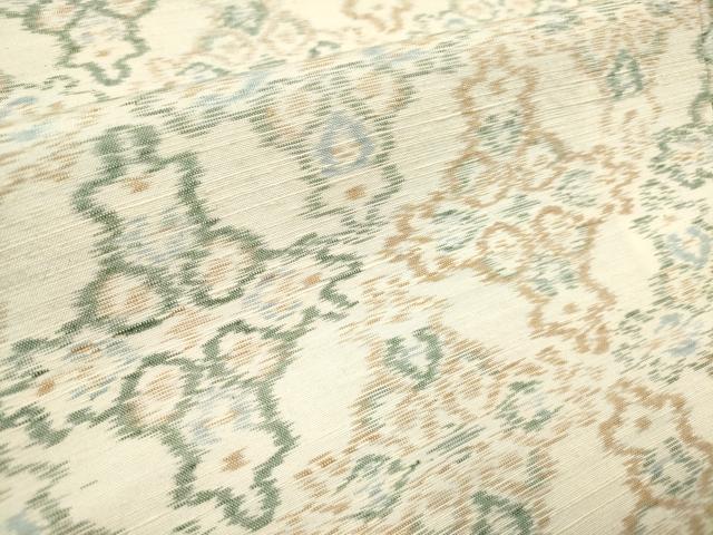 平和屋着物■深里紬 花繋ぎ 反端付き 正絹 逸品 DABH5016ea