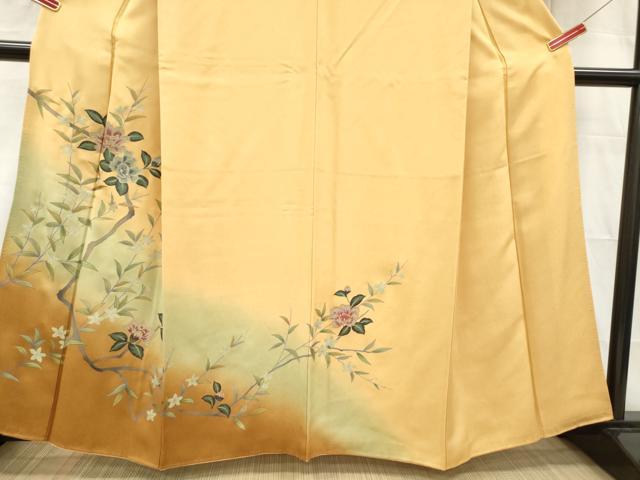 平和屋着物■訪問着 枝花文 暈し染め 金彩 正絹 逸品 DABH5021ea