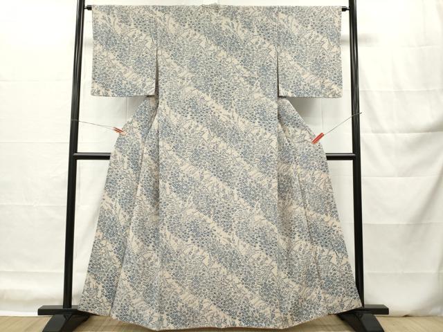 平和屋着物■上質な小紋 型染 橘笹梅花文 高島屋扱い 正絹 逸品 DABH5033ea