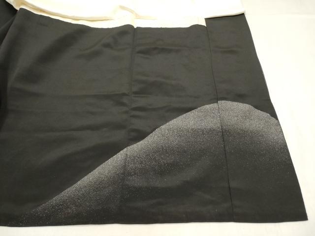 平和屋着物■豪華黒留袖 刺繍 桐菊文 金彩 正絹 逸品 DABH5074ea