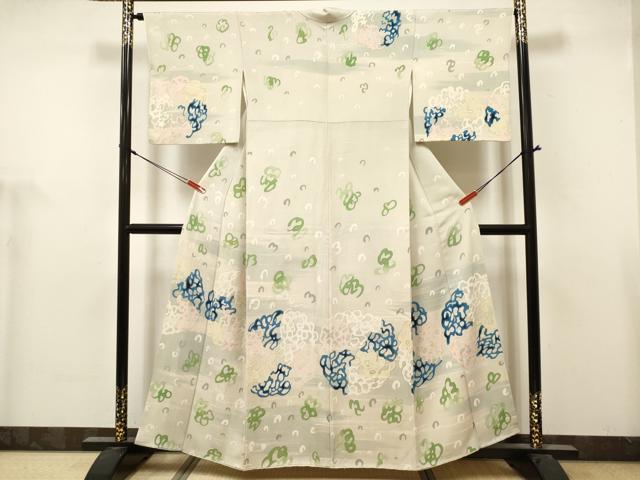 平和屋着物■訪問着 抽象花丸文 金彩 正絹 逸品 DABH5075ea