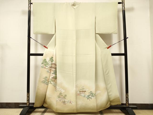 平和屋着物■豪華色留袖 寿光織 風景松文 暈し染め 金銀糸 鈴乃屋扱い 正絹 逸品 DABH5080ea